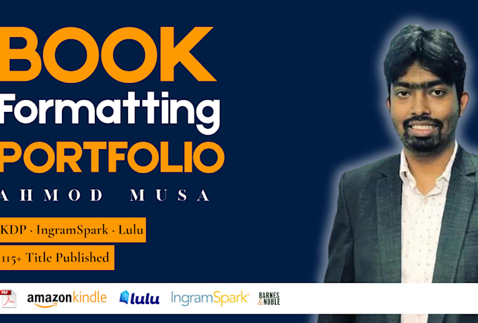 format your manuscript, kindle and paperback book for amazon KDP and ingramspark